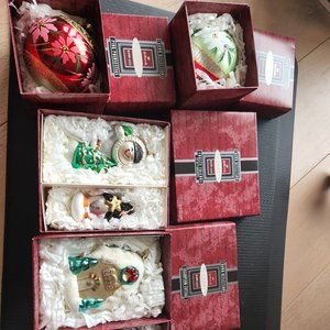 Hallmark CROWN REFLECTIONS Blown Glass Ornaments